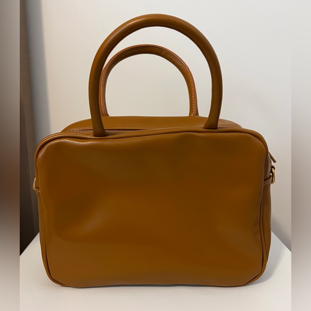 Anthropologie Elegant Tan Leather Handbag